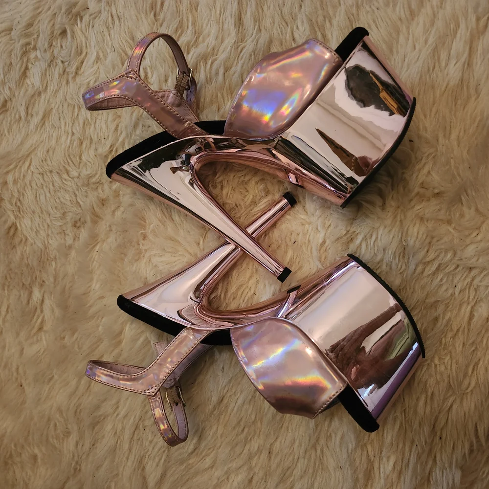 Used Pleaser adore 709 7 Inch Dance Heels Size 8 - Picture 4 of 4